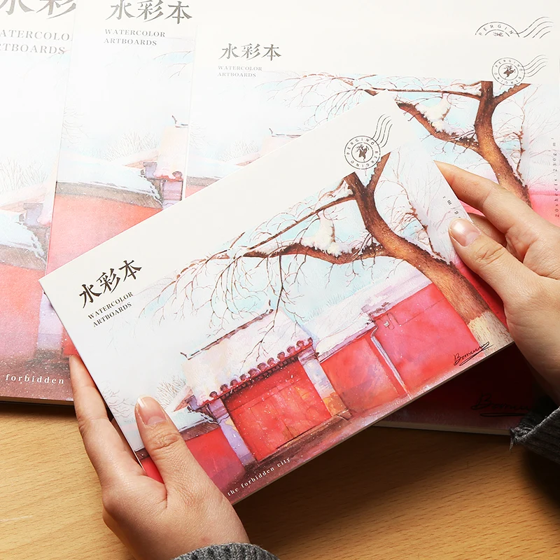 

A3 A4 A5 Paper Watercolor Book Hand-Painted Painting Book Fine Lines Water-Soluble Color Art supplies Graffiti Painting Supplies