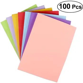 

100pcs A3 Colored Copy Paper DIY Hand Craft Paper Handmade Paper Folding Paper For Kids Children Favors Size A3 (Mixed Color)