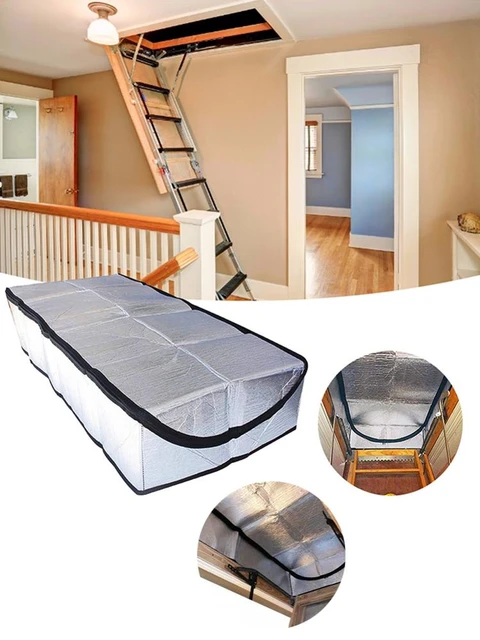 Attic Stairs Insulation Cover With Easy Zipper Access Double-sided Aluminum  Foil Door Insulator Kit Ladder Insulation Cover - All-purpose Covers -  AliExpress