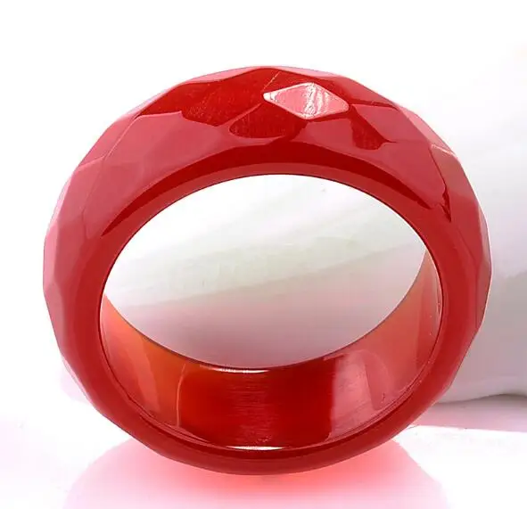 

Designer Natural Diamond Red Agate finger ring 20mm for couples free shipping