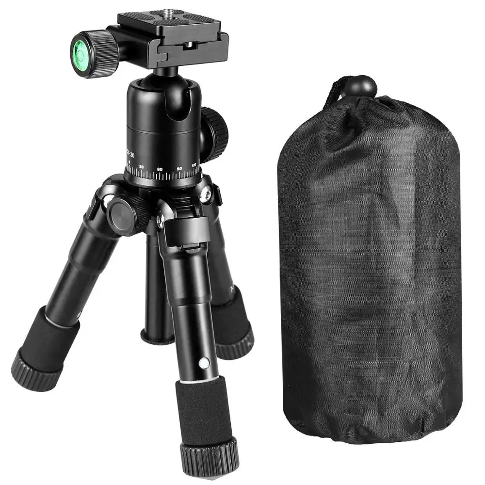 

Portable Compact Desktop Mini Tripod Tabletop Tripod with 360 Degree Ball Head, 1/4 Screw Quick Release Plate, for DSLR Camera