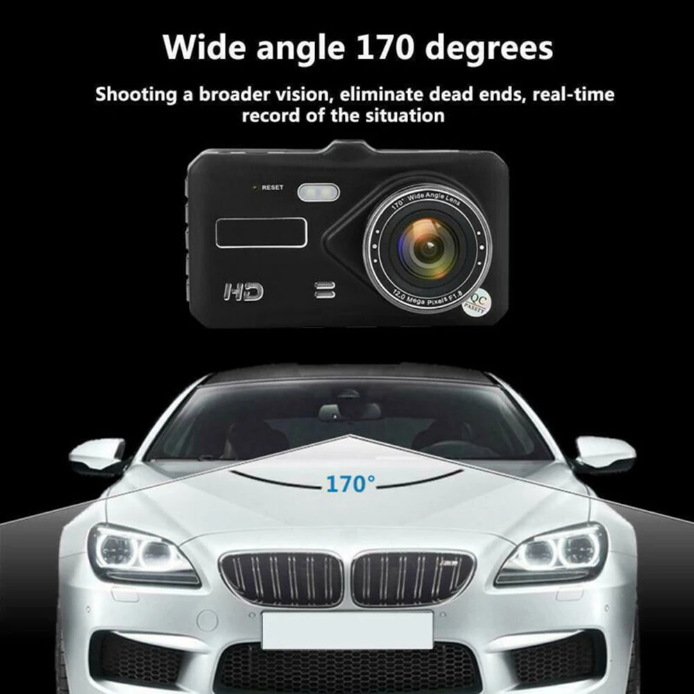 Лидер продаж Автомобильный регистратор DVR " 1080 P Автомобильный видеорегистратор с двумя объективами передний и задний видеорегистратор с камерой ночного видения T3