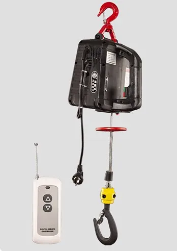 

Portable electric winch with wireless remote control manual winch traction frame, electric wire rope hoist winch 220V