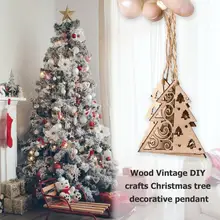 Фанера березовая доска рождественские Ёлочные украшения Висячие украшения в скандинавском стиле деревянный Рождественский кулон декор дл...(China)