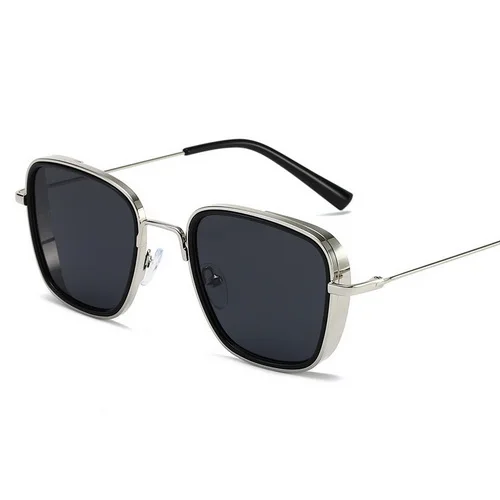 C03 Sliver Black RUGIADA бренд Дервин черные солнцезащитные очки Мужские квадратные металлические панк kabir Солнцезащитные очки женские очки Oculos RA2049 - Цвет линз: C03 Sliver Black