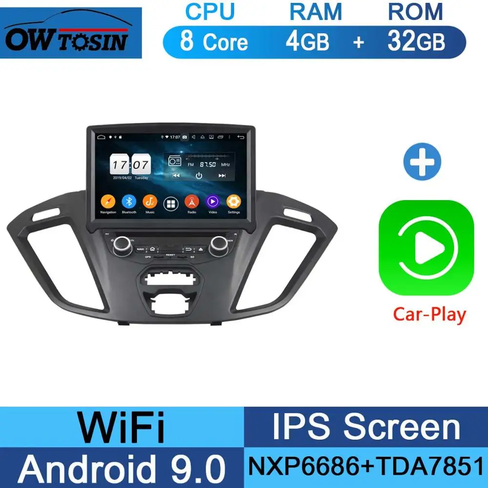 " ips 1920*1080 8 ядерный 4G+ 64G Android 9,0 автомобильный dvd-плеер для Ford Transit Custom 2013 DSP радио gps - Цвет: 32G CarPlay Android