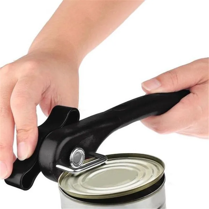 

New 1pc Plastic Professional Kitchen Tool Safety Hand-actuated Can Opener Side Cut Easy Grip Manual Opener Knife for Cans Lid