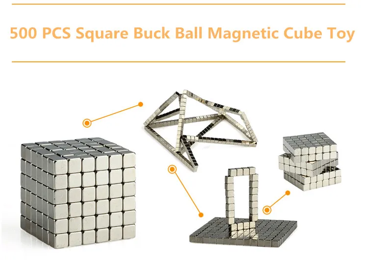 500 шт. Магнит 5*5*5 мм квадратный магнит мощный N35 Неодимовый Супер сильный кубический куб магнитные игрушки редкоземельные магнитные шарики