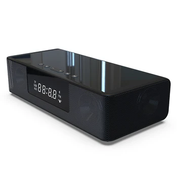 

2in1 10W Wireless Fast Charging Bluetooth Speaker Clock /FM Radio LED Clock Display Power USB port charger clock