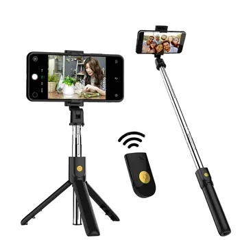 

3 in 1 Universal Wireless Selfie Stick Tripod Monopod with Bluetooth Remote Shutter for iPhone Xiaomi Huawei