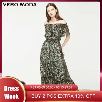 

Vero Moda Women's Boat Neck High-rise Leopard Print Dress | 31927B531