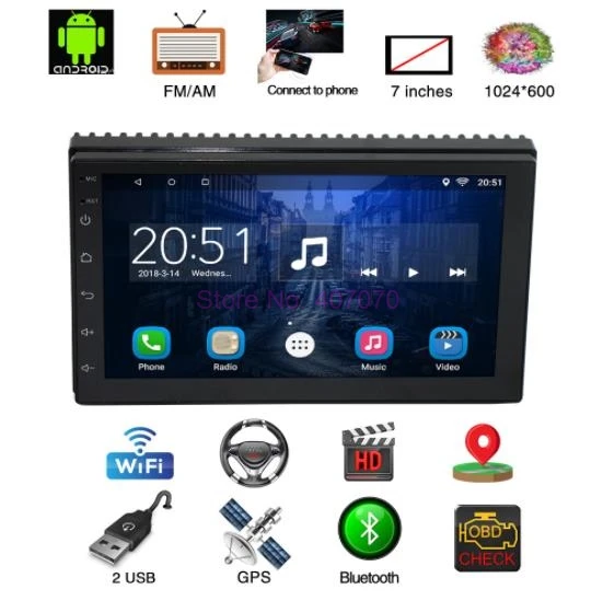 Универсальная автомобильная магнитола с gps Навигатором 20 шт. 7 дюймов android 2din DVD