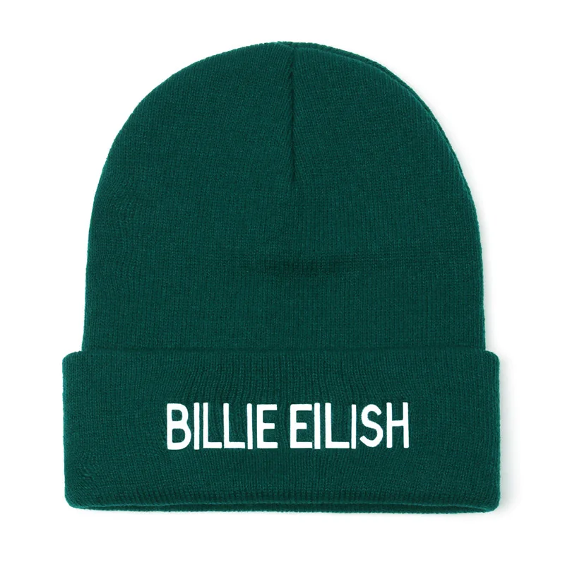 Зимняя вязаная шапка Billie Eilish Beanies, вязаная шапка для женщин и мужчин в стиле хип-хоп, Повседневные вязаные шапки, шапка бини для осени зимы, женская шапка - Цвет: ZZM-001-14