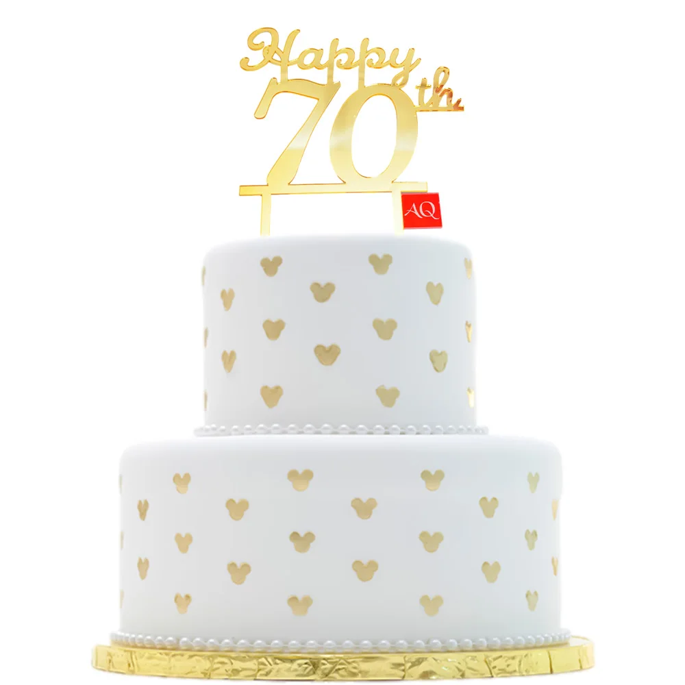 

Happy 70th Acrylic Numbers Birthday Cake 21 25 26 27 18 28 29 30 40 50 60 70 Cake Topper Baking Supplies