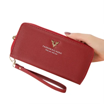 

Women Lady Wallets Long Handbag Zipper Purses Bag Deer Pattern For Coin Money Cards New
