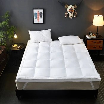 

Soft white goose down filled mattress pad/mattress topper
