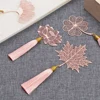 14 models Metal Bookmark Chinese Style Vintage Creative Leaf Vein Hollow Maple Leaf Fringed Apricot Leaf Bookmark Gifts ► Photo 1/6