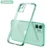 neck pouch for phone Luxury Plating Square Frame Silicone Transparent Case on For iPhone 11 12 13 Pro Max Mini X XR 7 8 Plus SE 2020 Clear Back Cover mobile phone case with belt loop Cases & Covers