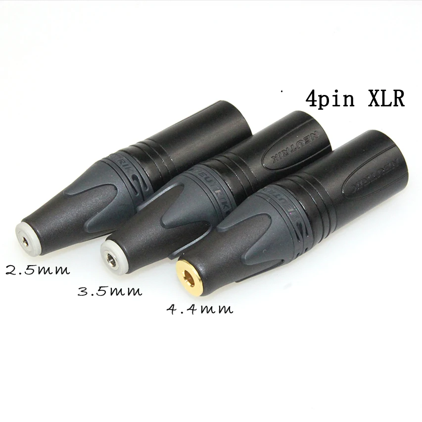 

Free Shipping 3.5mm/2.5mmm/4.4mm Balanced Female to 4pin Balanced XLR Male Converter Adapter