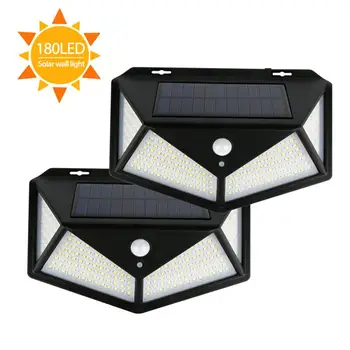 

Hot Outdoor 180 LED Solar Power Wall Light Motion Sensor Waterproof Lamp Spotlight Sunlight Street Light Emergency Garden Light
