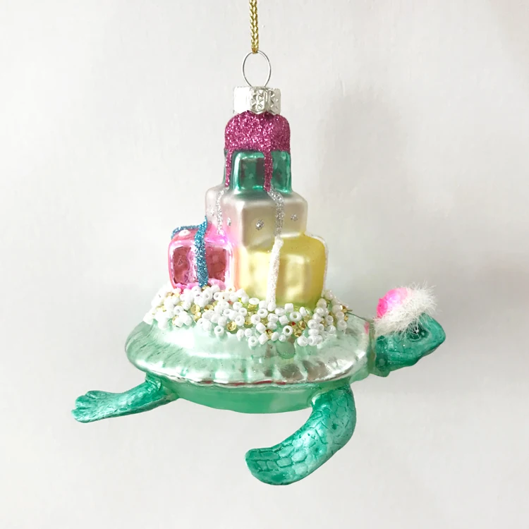 3 inch Christmas tree decoration glass creative pendant window gift foreign trade doll toy collection