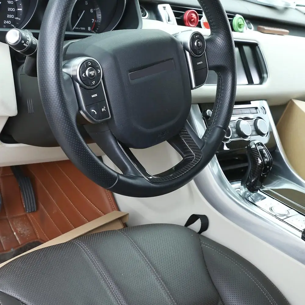Для Range Rover Sport- для RR Velar- Настоящее углеродное волокно Автомобильный руль декоративная отделка