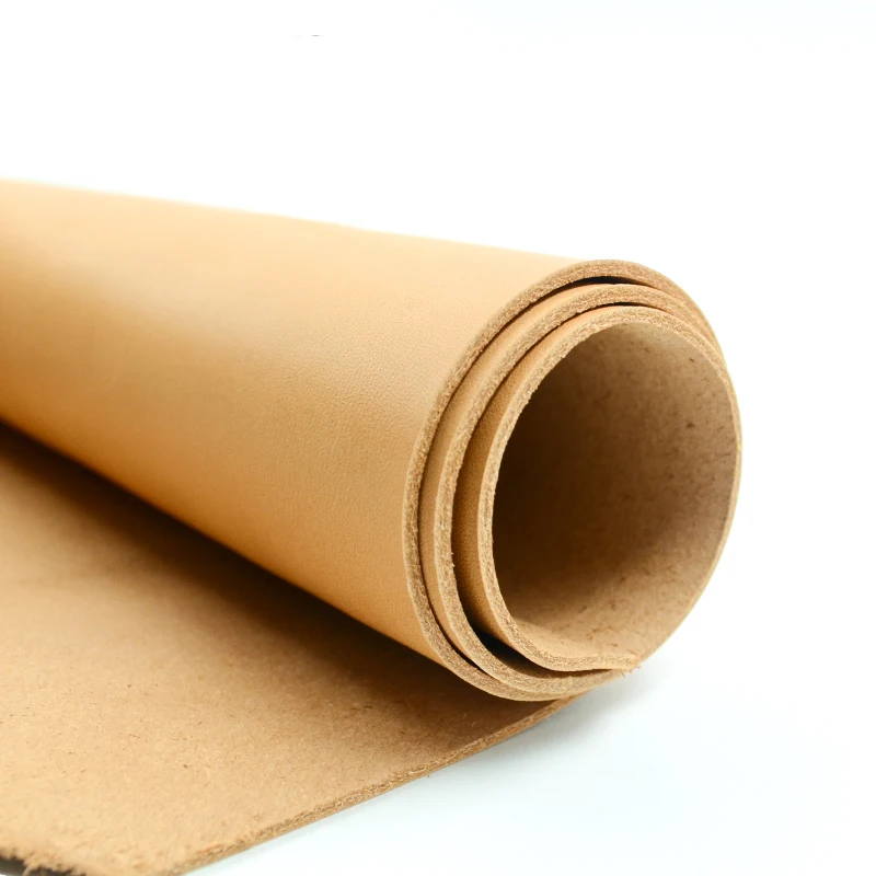 cow leather first layer genuine leather thick about 2mm material for wallet DIY material color Khaki