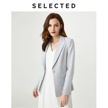 Отборный Женский приталенный воротник с застежкой на одной пуговице пиджак S | 419372514【Fan получить новые поступления купоны в описание】