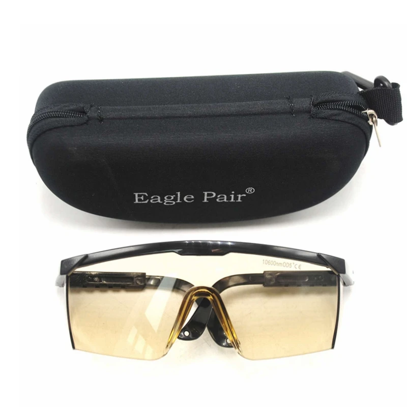 10600nm  Laser Safty Glasses Protective Goggles EP-4-5 Continuous Absorption Eye Protection T%=90 CE OD5+ with Box 200 2000nm ipl laser protection goggles glasses for operator with clients eeypatch