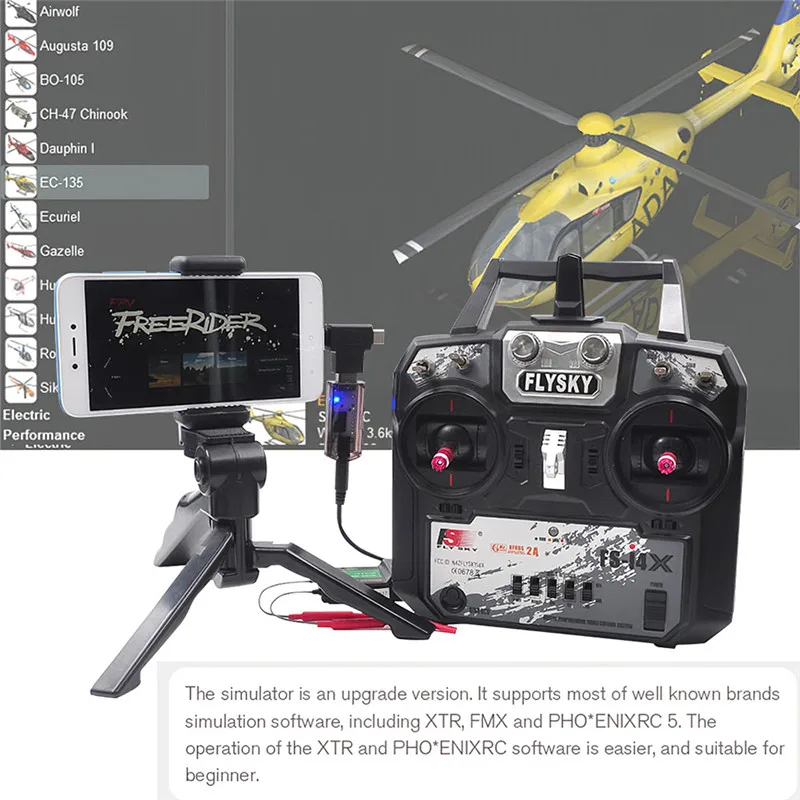 

STARTRC 8-in-1 RC Flight Simulator Wireless Simulator for Flysky i6x Radiolink AT9s AT10 RC Toys For Kids