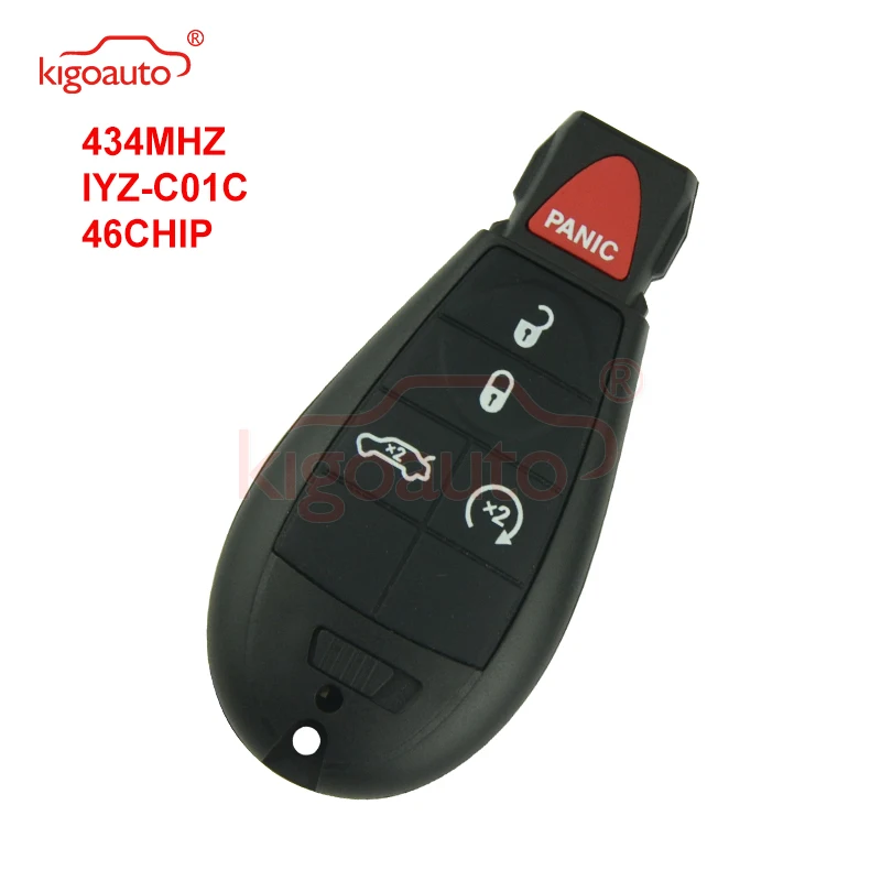 

Kigoauto #3 New key fob Fobik IYZ-C01C 434MHZ 5 button for Chrysler Dodge Jeep Grand Caravan Cherokee Durango