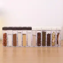 6 Pçs/set Caixa PP Caixa de Frascos De Pimenta Sal Spice Tempero Para Cozinha Tempero Caixa De Organizador De Armazenamento Organização de Origem