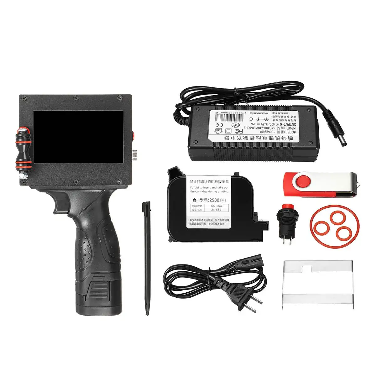 

Handheld Intelligent Inkjet Printer Ink Date Coder Coding Machine LED Screen QR Code Inkjet Label Printer Coding Machine