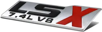 

2 x Metal Emblem Decal Logo Trim Badge LS X 7.4L V8