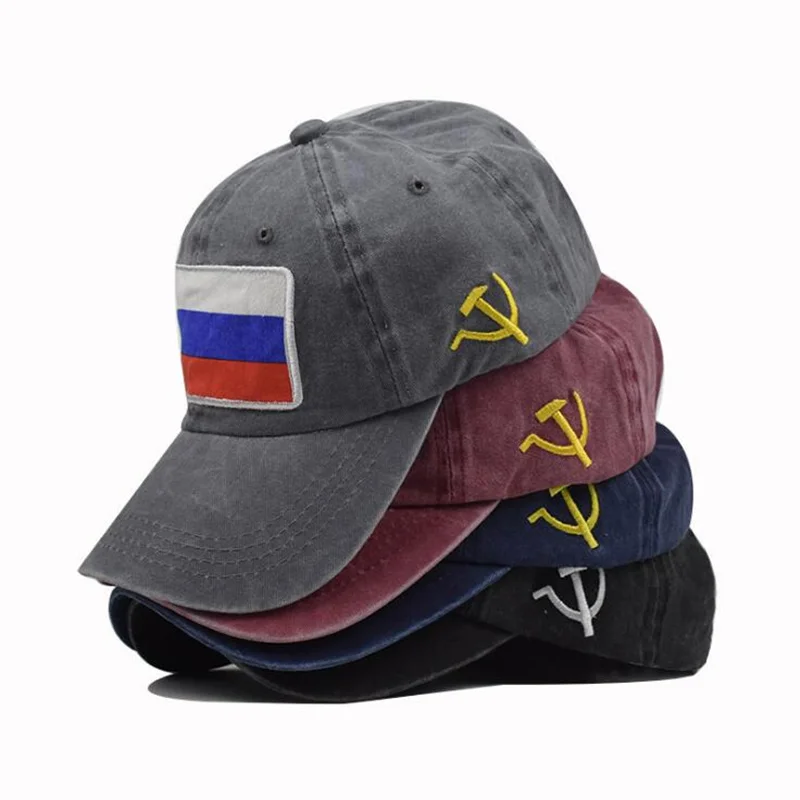 Новая бейсболка с российским флагом хип-хоп Моющийся хлопок Snapback Кепка дешевая облегающая Кепка для мужчин и женщин