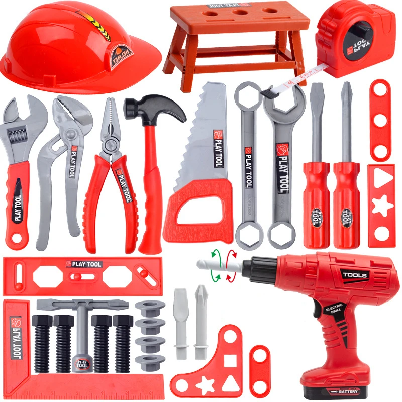 Details about   Children Toolbox Engineer Simulation Repair Tools Pretend Toy Electric Drill New 