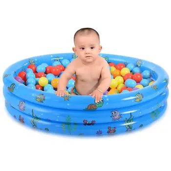

1Pc 80cm Reinforced Environmentally Friendly PVC Inflatable Printed Baby Swimming Pool (Blue)