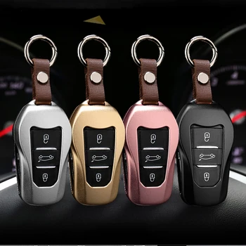 

Car Key Cover for Peugeot 308/4008 /5008 Aluminum Alloy Car Remote Control Protective Cover Key Cover Decoration Accessories