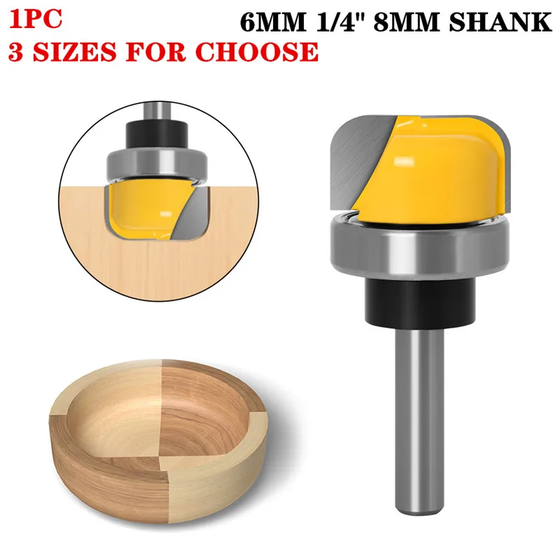 1Pc 8mm 6mm 1/4&quot Shank Bowl &amp Tray Template Wood Router Bits Trimming Machine Milling Cutter Woodworking | Инструменты