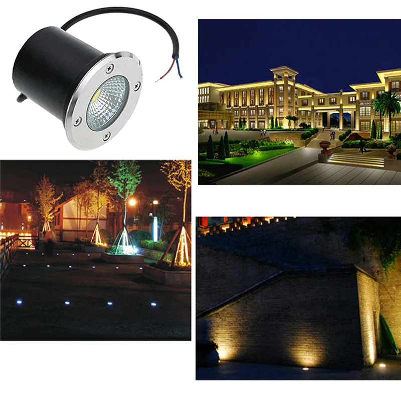 6 Pack Waterproof LED underground Light 5W 10W 15W 18W Outdoor Ground Garden Path Floor Buried Yard Spot Landscape 110V220V 12V 6