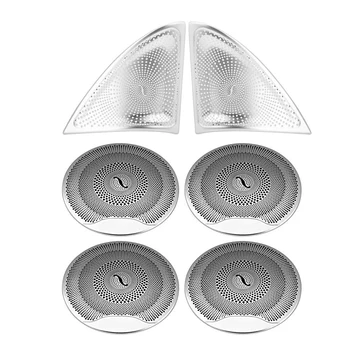 

4pcs Car Audio Speaker Cover Door Speaker Cover & 2pcs Car Door Audio Speaker Tweeter Decoration Cover