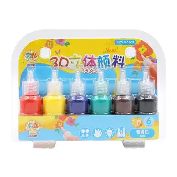 

6 Colors Kids 3D Acrylic Paint Pigment Set for Children Graffiti DIY Painting Drawing Tools