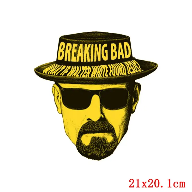 Fashion Breaking Bad Iron-On Transfers For Clothing LOS POLLOS Hermanos Heat Transfers Chicken Brothers T-Shirt Hipster Stickers