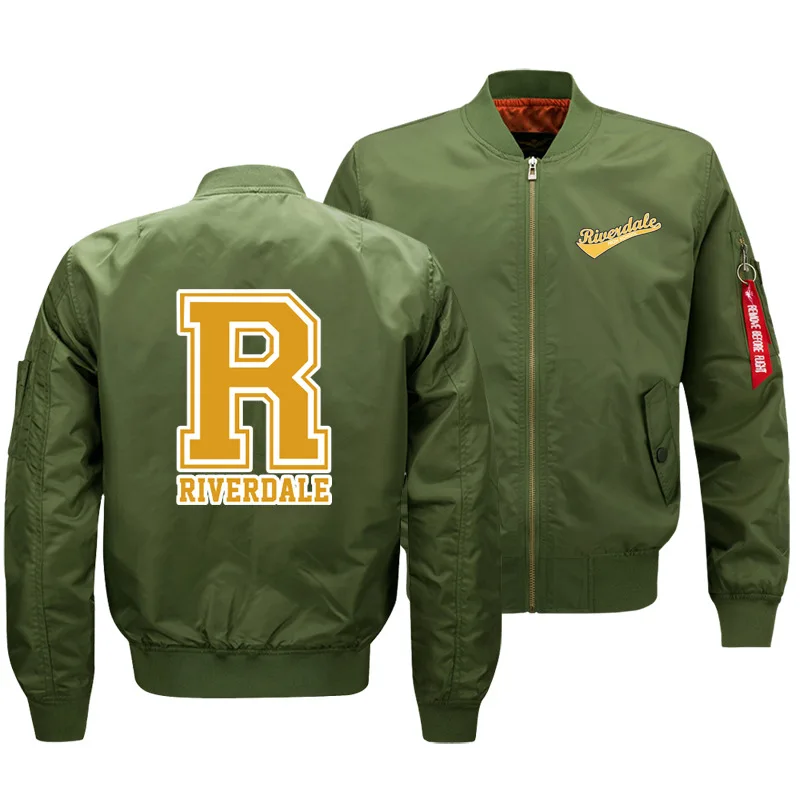 

2018 Autumn New Style Riverdale Jacket Customizable Air Force One Jacket MEN'S Coat Men's Sweatshirts & Hoodies