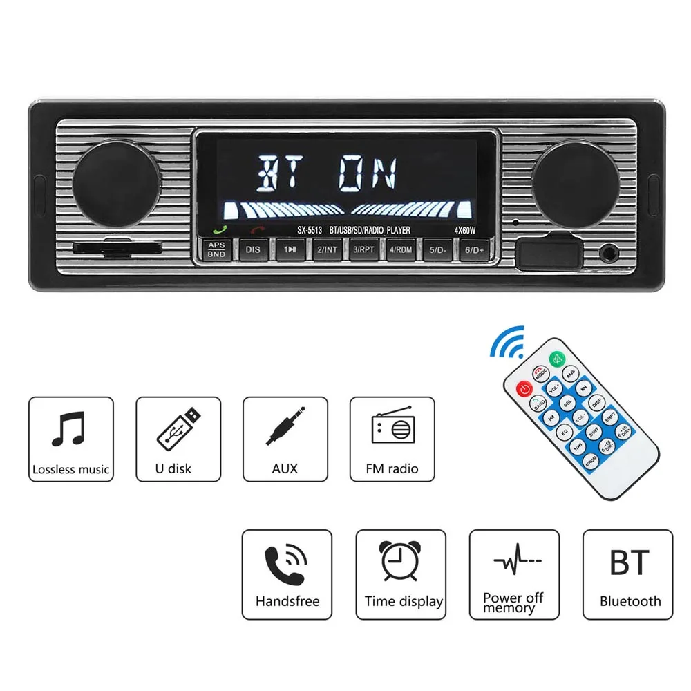 

Автомагнитола 12 В с поддержкой Bluetooth, MP3, USB, AUX