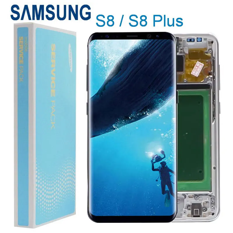 Original para Samsung Assembléia para Samsung s8 + G950 Galaxy Display Touch Screen Digitador G950f Mais G955f Lcd s8 G955 1 assembléia para samsung s8 g950f s8 mais g955f lcd