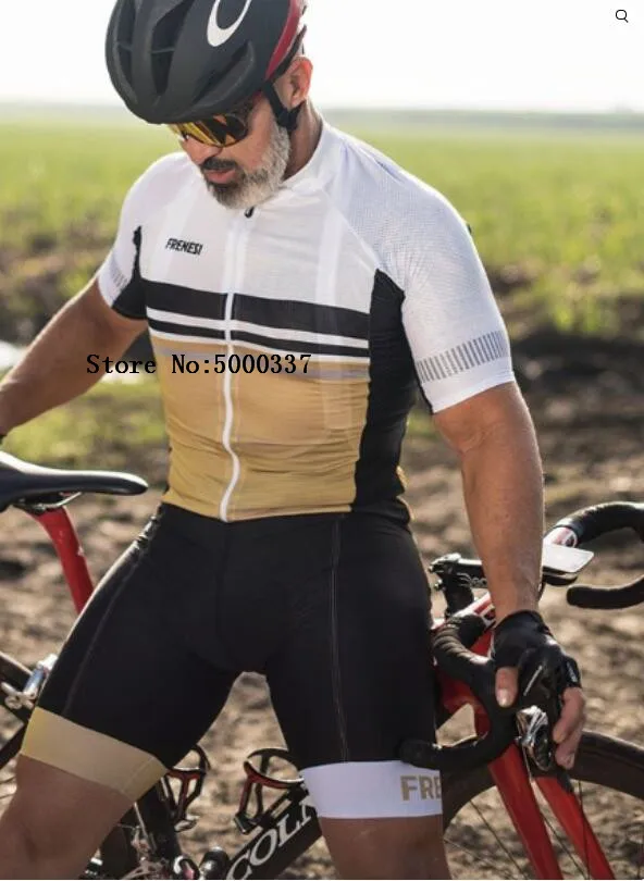 FRENESI мужской Pro Team триатлон костюм короткий рукав Велоспорт Джерси Skinsuit комбинезон Майо Велоспорт Ropa ciclismo набор гель - Цвет: as picture