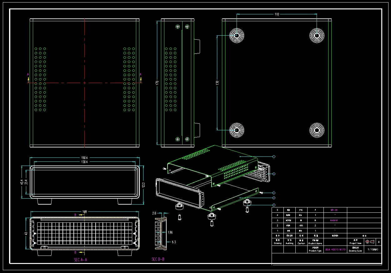 Gehäuse für elektronik Eisen junction box diy gehäuse produkte fall eisen projekt instrument fall 200*190*50mm – Detail 7