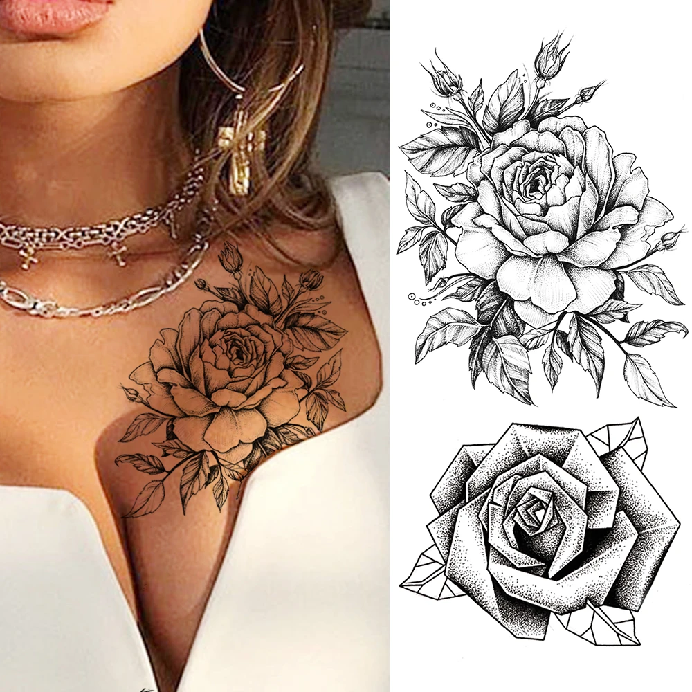Tatouage Au Dessus De La Poitrine Femme