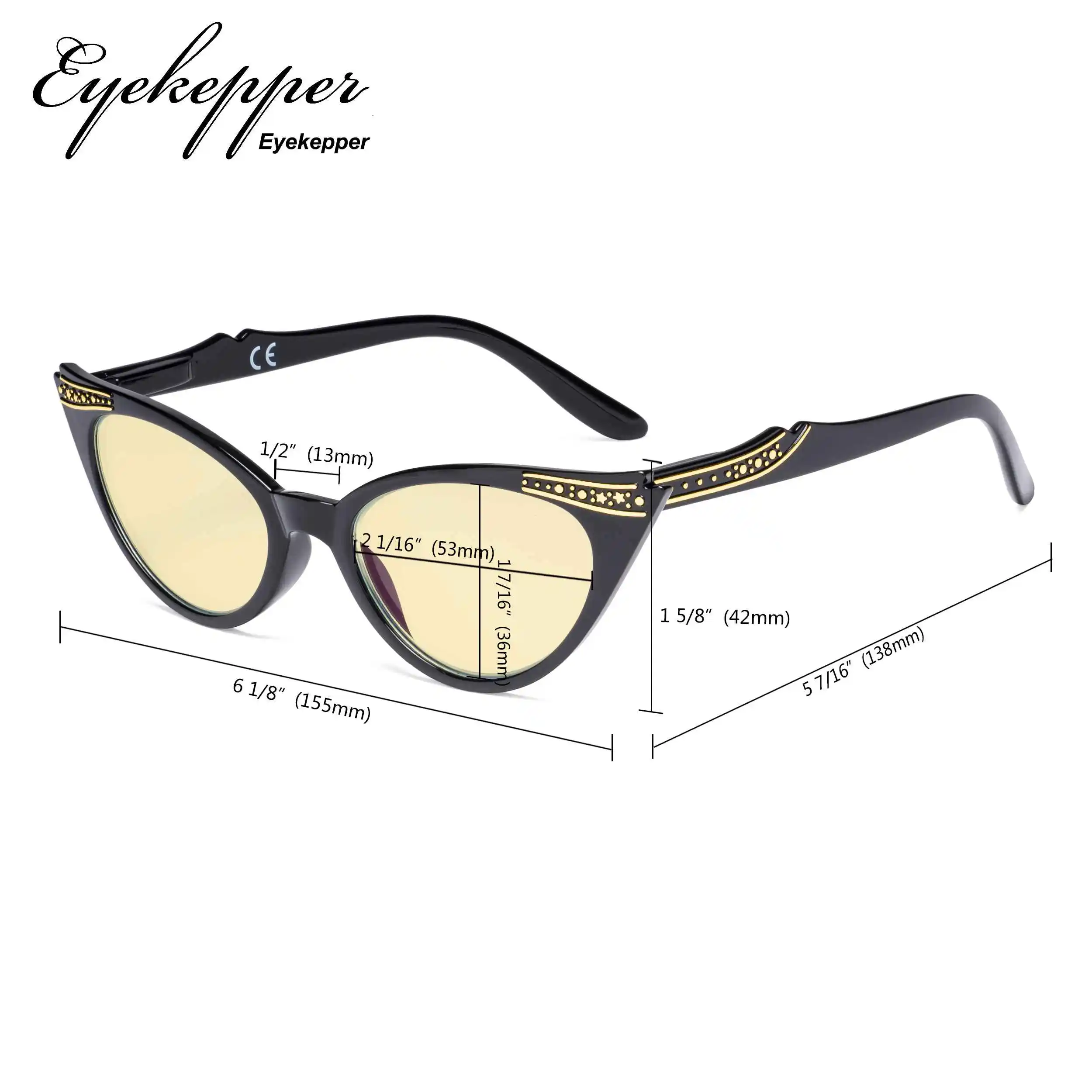 TM914 Eyekepper, женский синий светильник, блокирующие очки с желтым фильтром, линзы-кошачий глаз, компьютерные очки для женщин